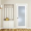 Trimlite 32"x80"x13/8" Primed 1Lite Clear Tempered Glass Interior French 49/16" RH Prehung Door Matte Hinges 2868pri1501CLETRH10B4916